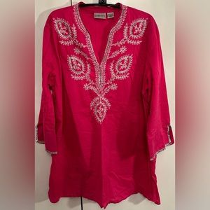 Chico’s Size 3 Embroidered Tunic